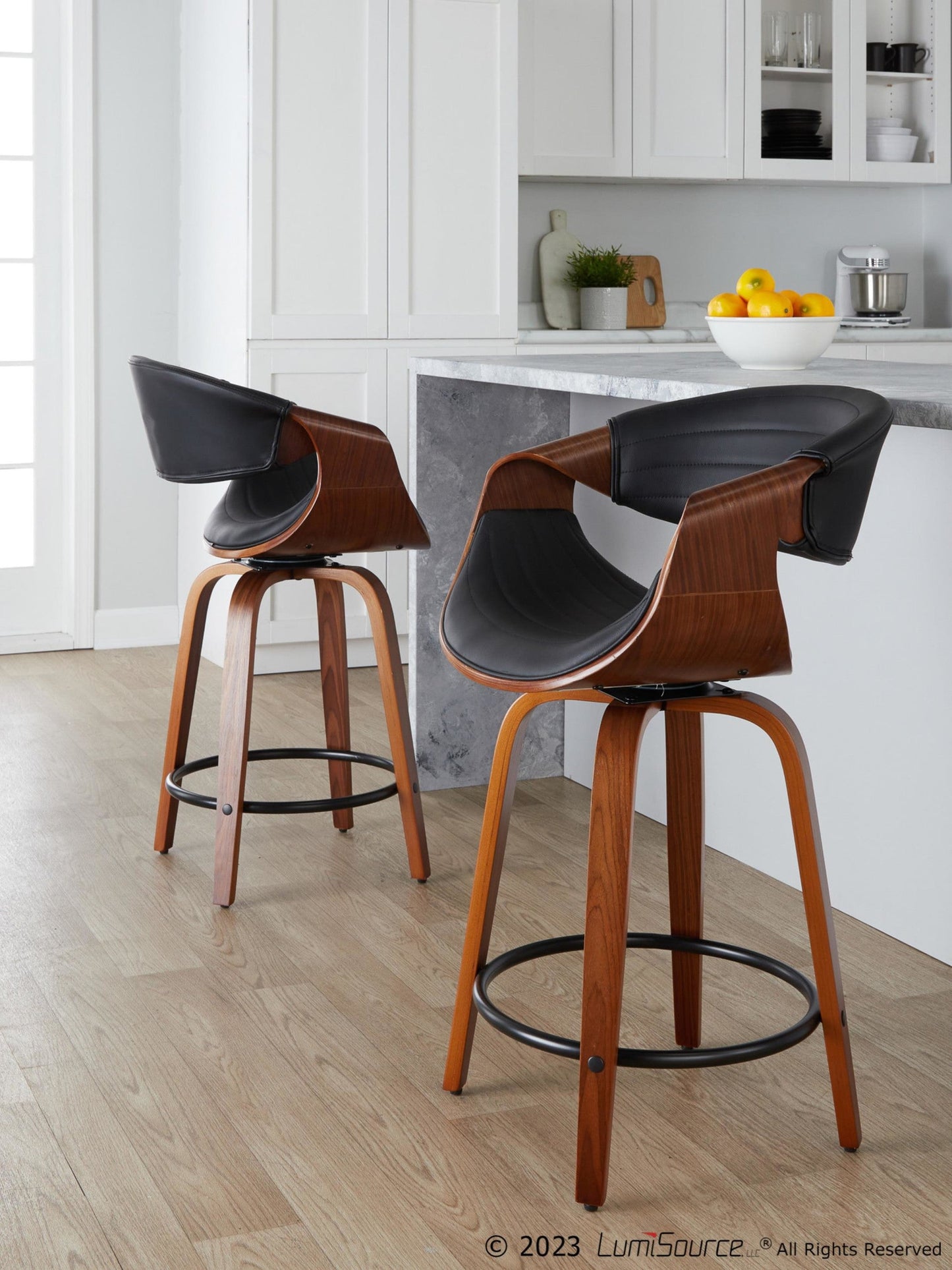 Majestic Office Furniture 24" Fixed-Height Counter Stool - Set of 2