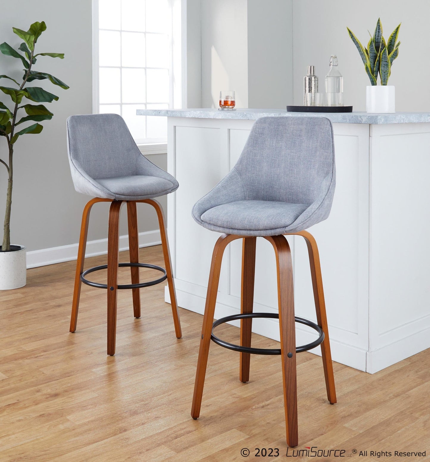 Majestic Office Furniture 30" Fixed-Height Barstool - Set of 2