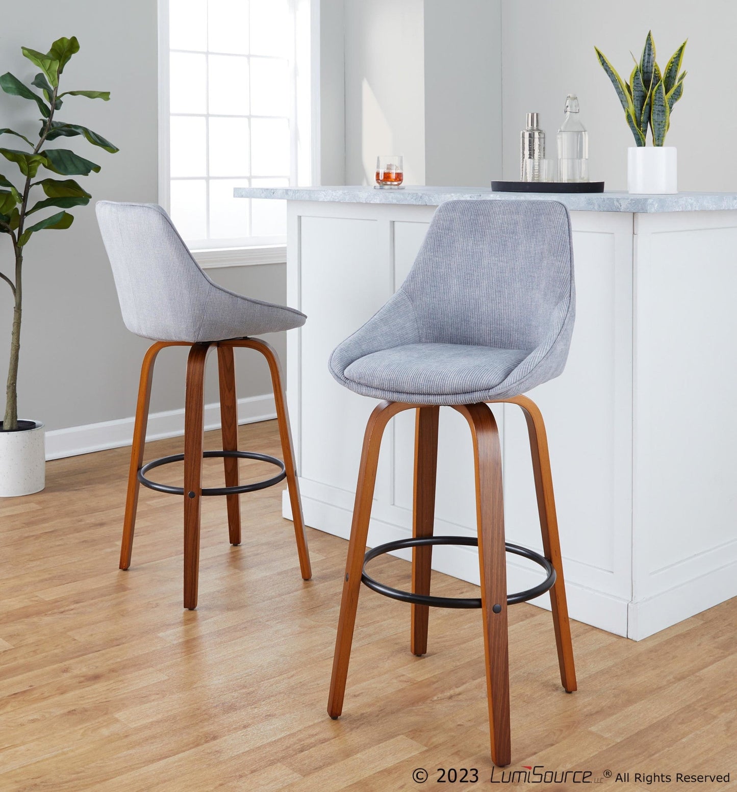 Majestic Office Furniture 30" Fixed-Height Barstool - Set of 2