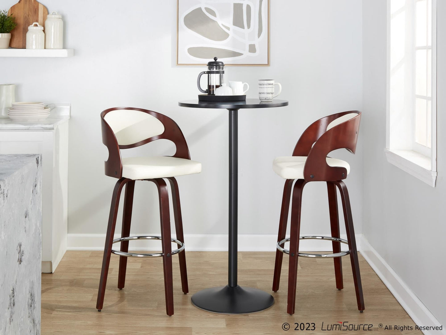 Majestic Office Furniture 30" Fixed-Height Barstool - Set of 2