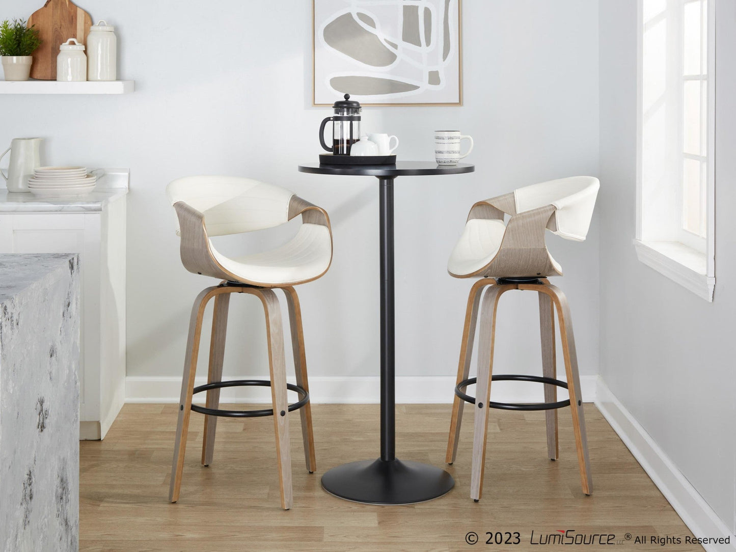 Majestic Office Furniture 30" Fixed-Height Barstool - Set of 2