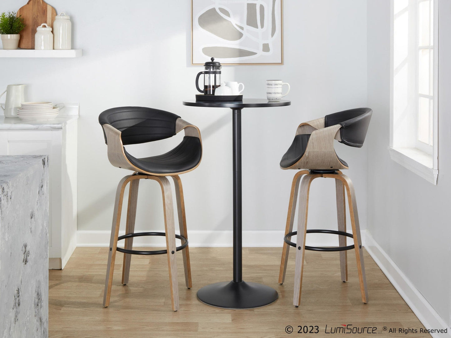 Majestic Office Furniture 30" Fixed-Height Barstool - Set of 2