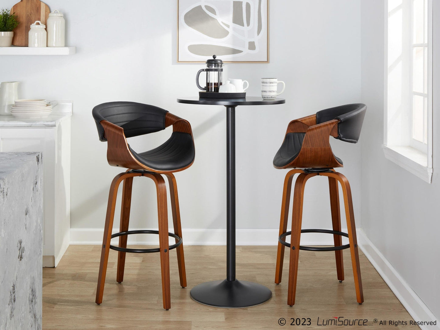 Majestic Office Furniture 30" Fixed-Height Barstool - Set of 2
