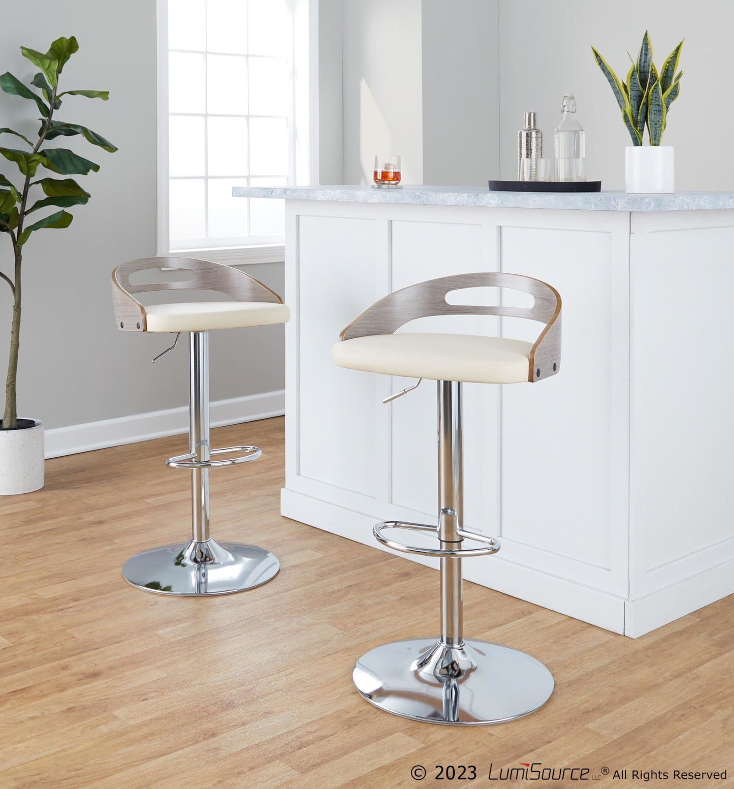 Majestic Office Furniture Adjustable Barstool - Set of 2