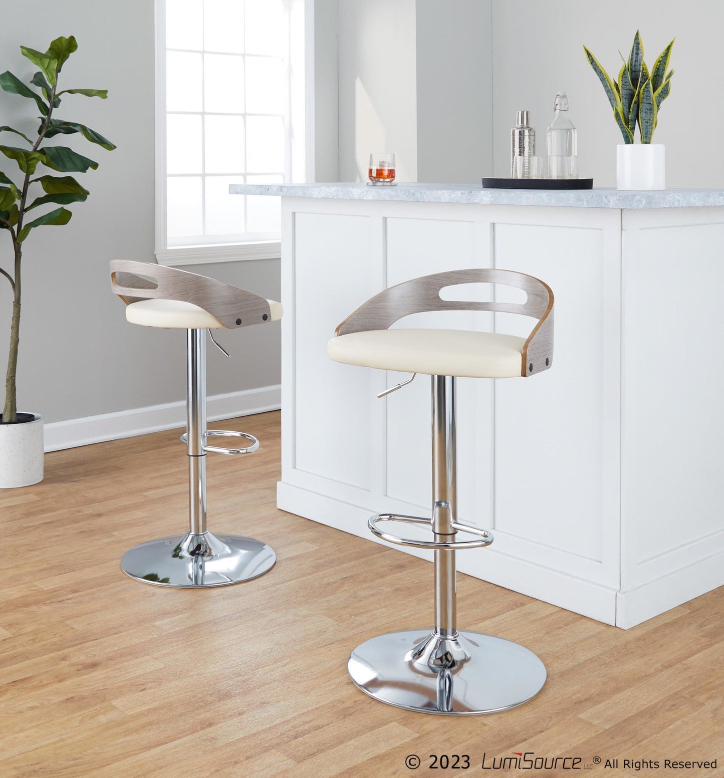 Majestic Office Furniture Adjustable Barstool - Set of 2