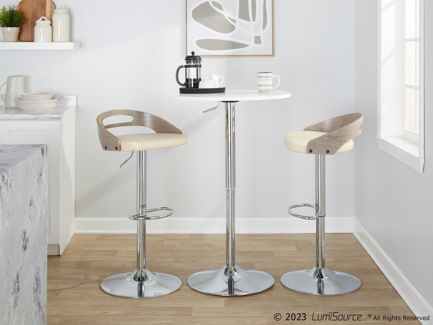 Majestic Office Furniture Adjustable Barstool - Set of 2