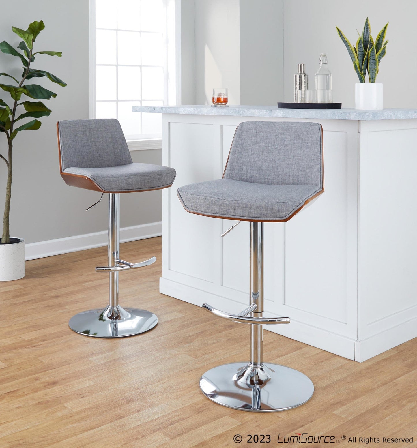 Majestic Office Furniture Adjustable Barstool - Set of 2