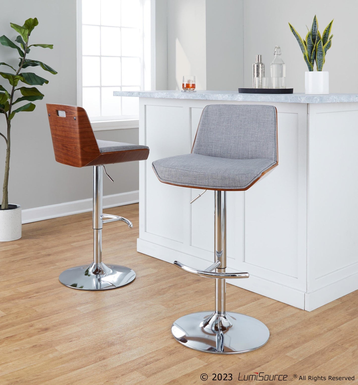 Majestic Office Furniture Adjustable Barstool - Set of 2