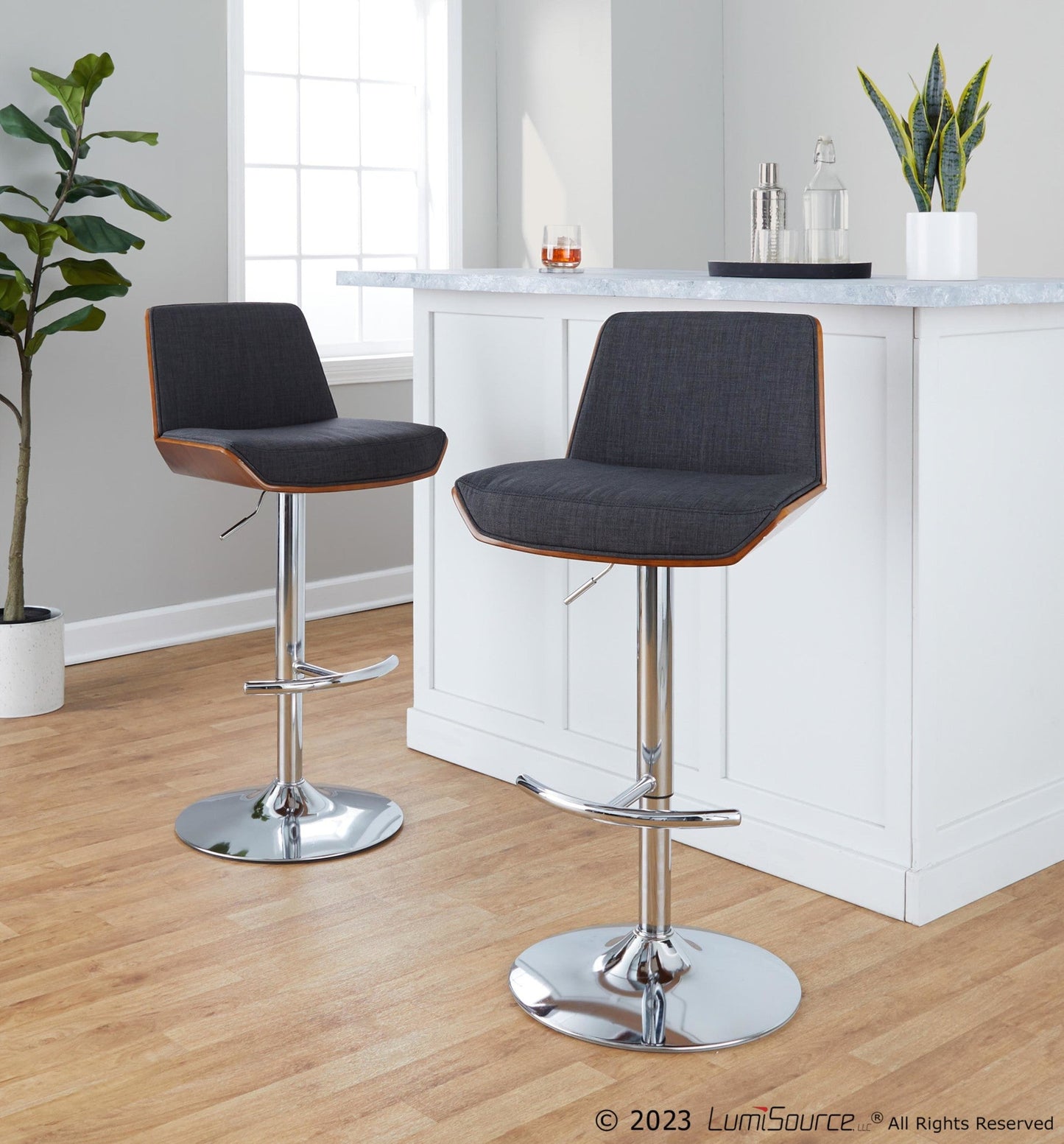 Majestic Office Furniture Adjustable Barstool - Set of 2