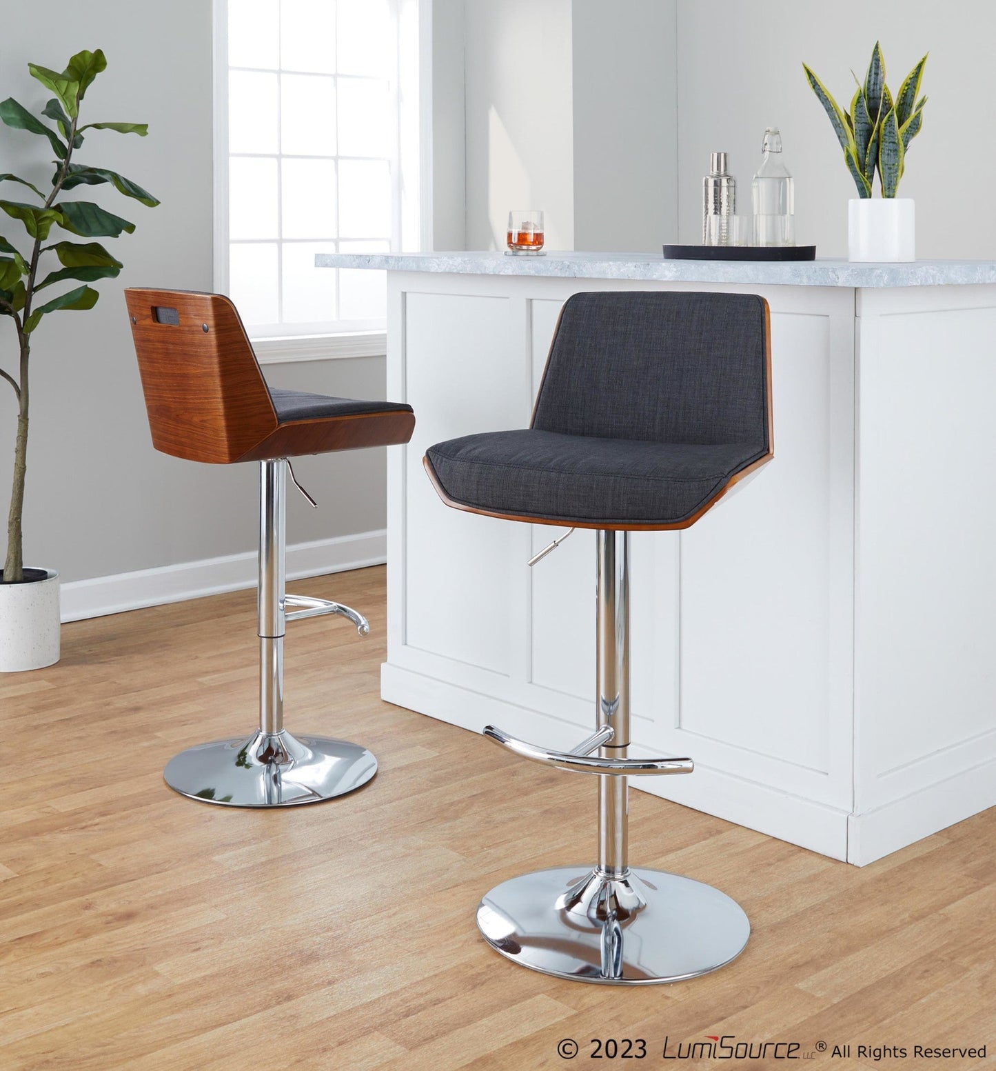 Majestic Office Furniture Adjustable Barstool - Set of 2