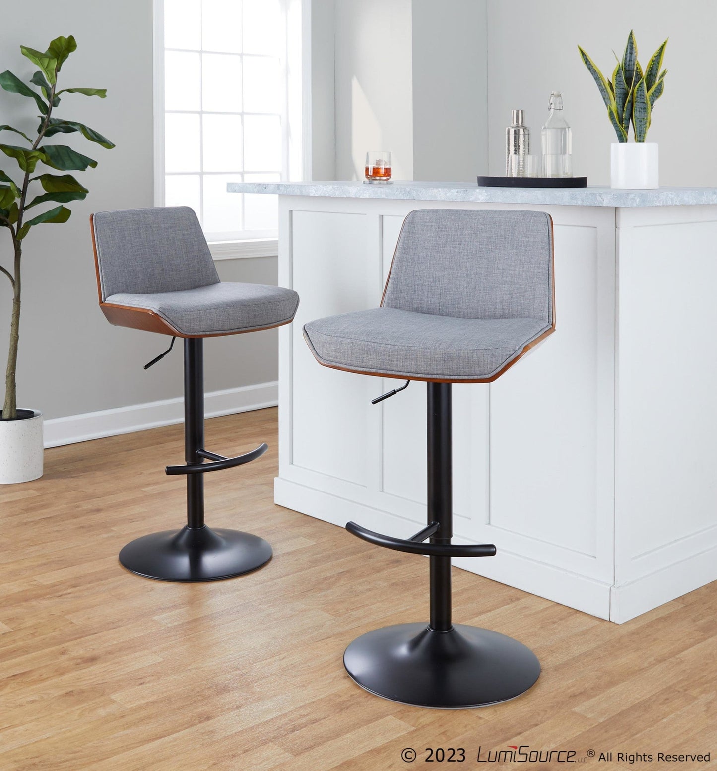 Majestic Office Furniture Adjustable Barstool - Set of 2
