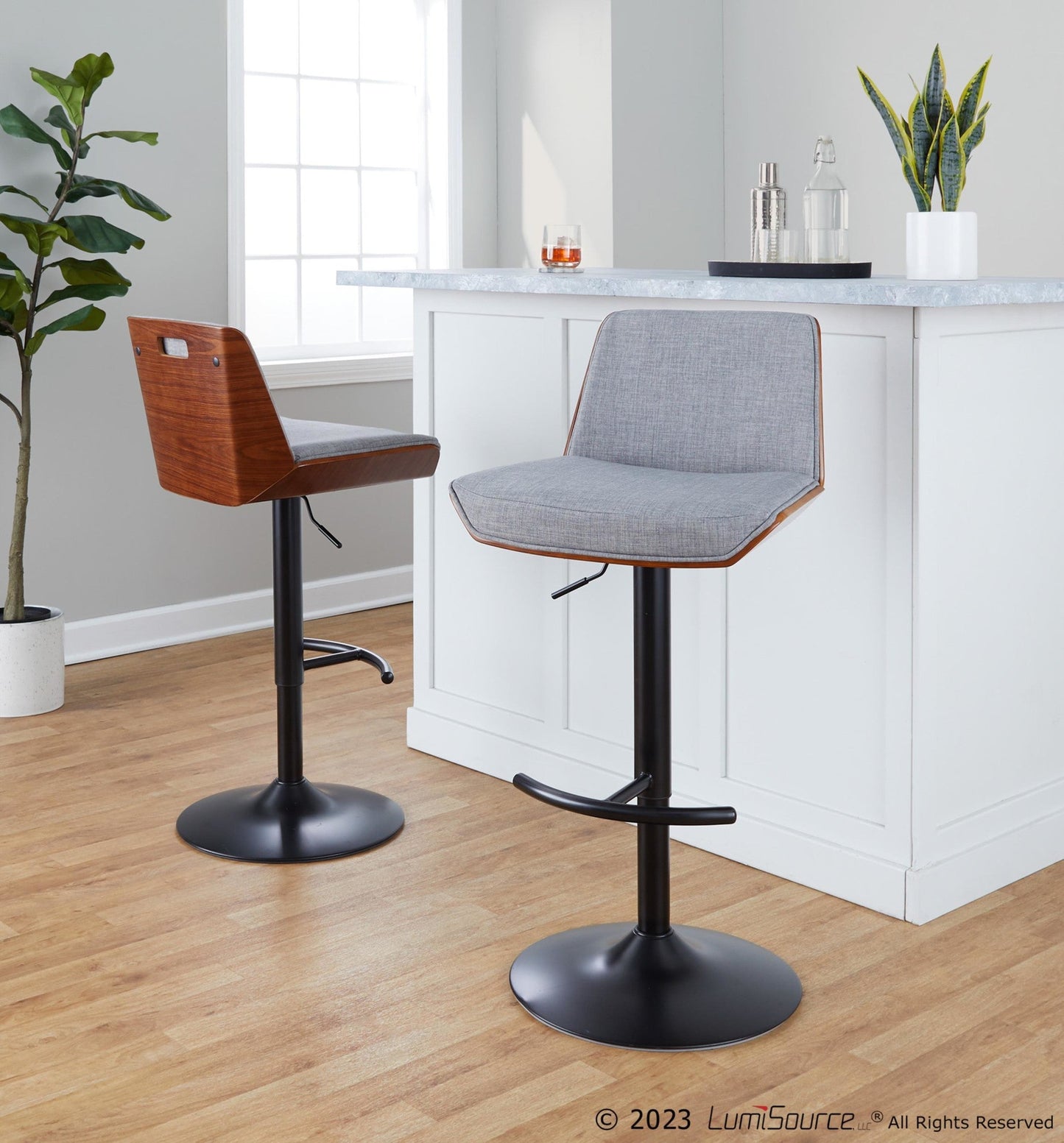 Majestic Office Furniture Adjustable Barstool - Set of 2