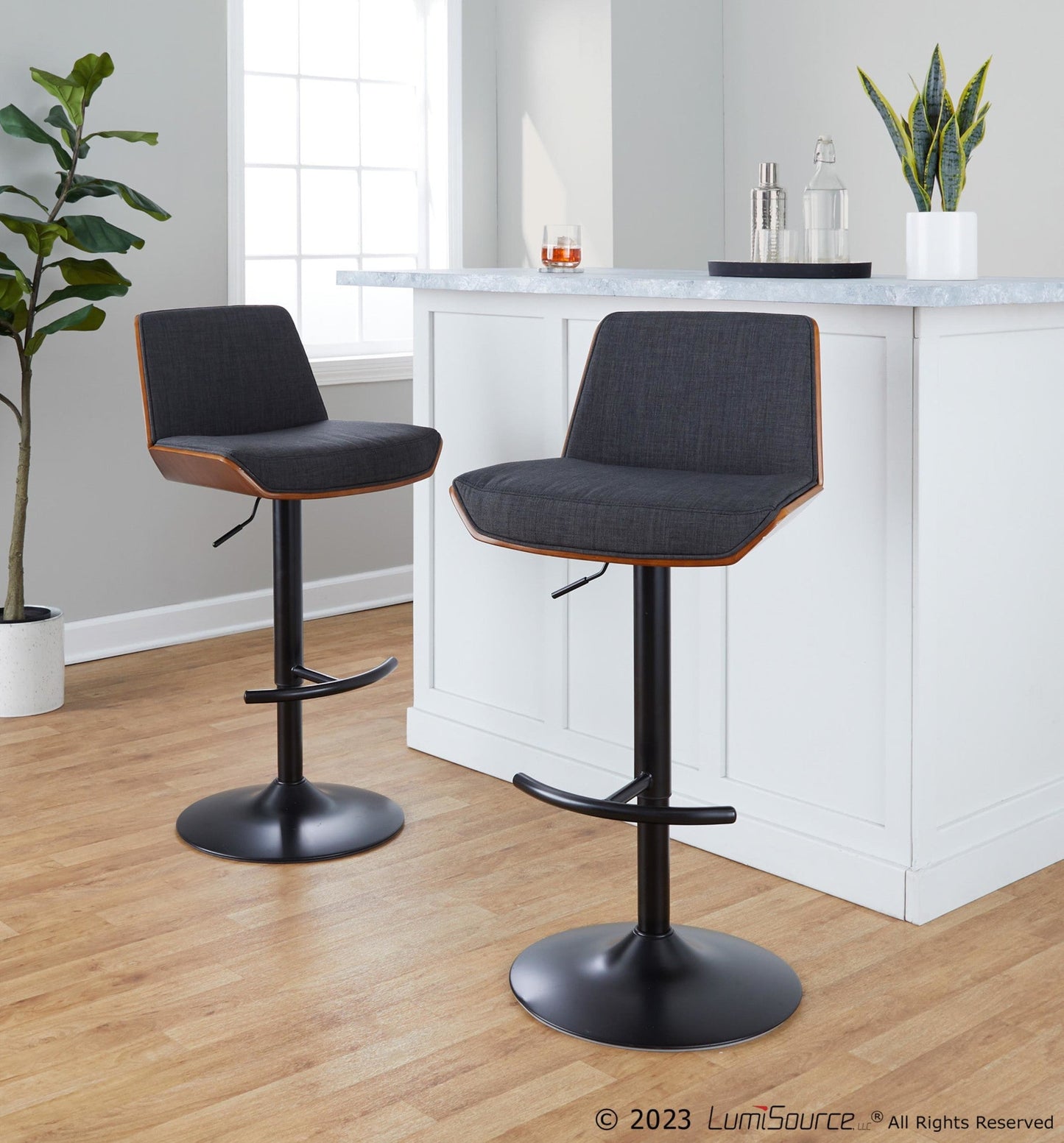 Majestic Office Furniture Adjustable Barstool - Set of 2