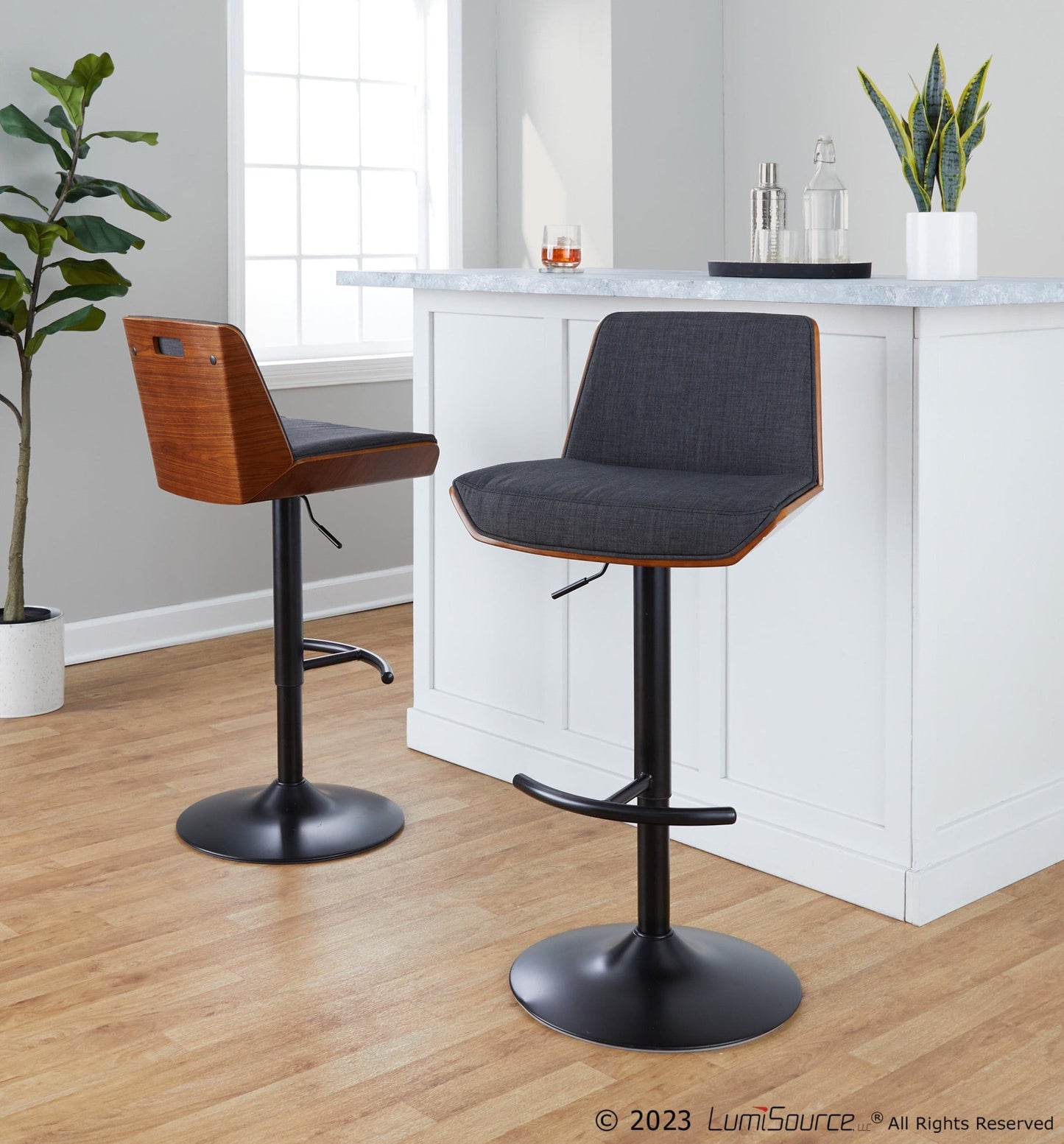 Majestic Office Furniture Adjustable Barstool - Set of 2