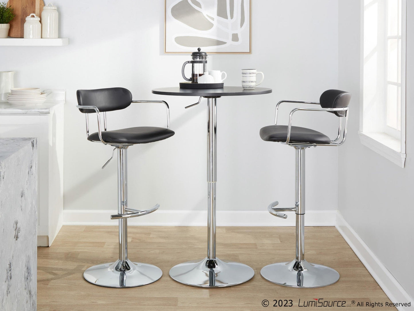 Majestic Office Furniture Adjustable Barstool - Set of 2