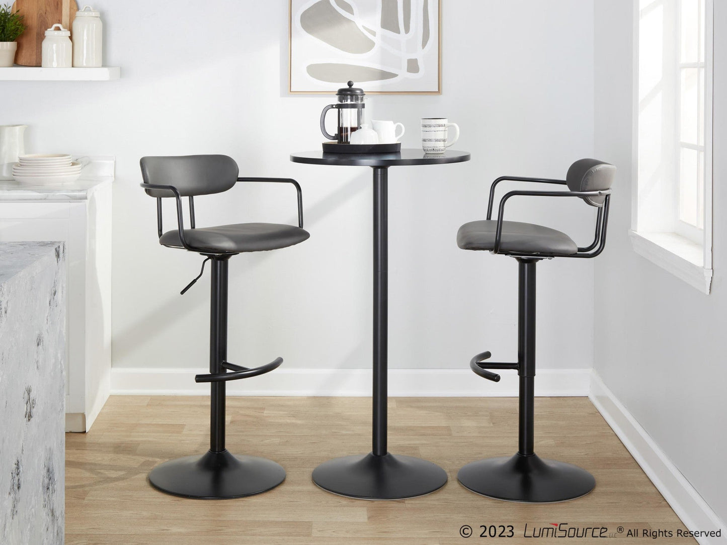 Majestic Office Furniture Adjustable Barstool - Set of 2