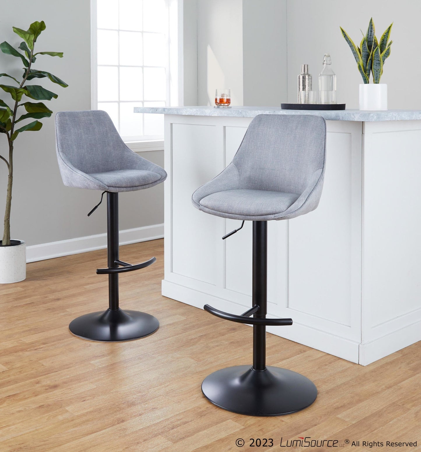 Majestic Office Furniture Adjustable Barstool - Set of 2