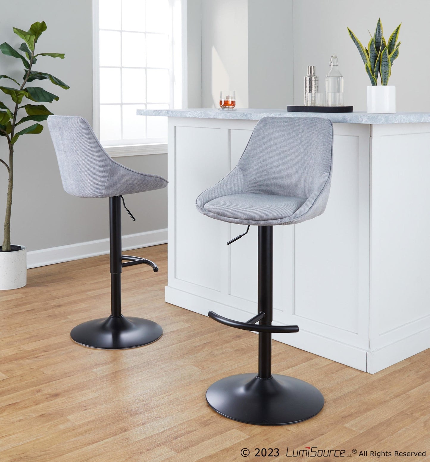Majestic Office Furniture Adjustable Barstool - Set of 2