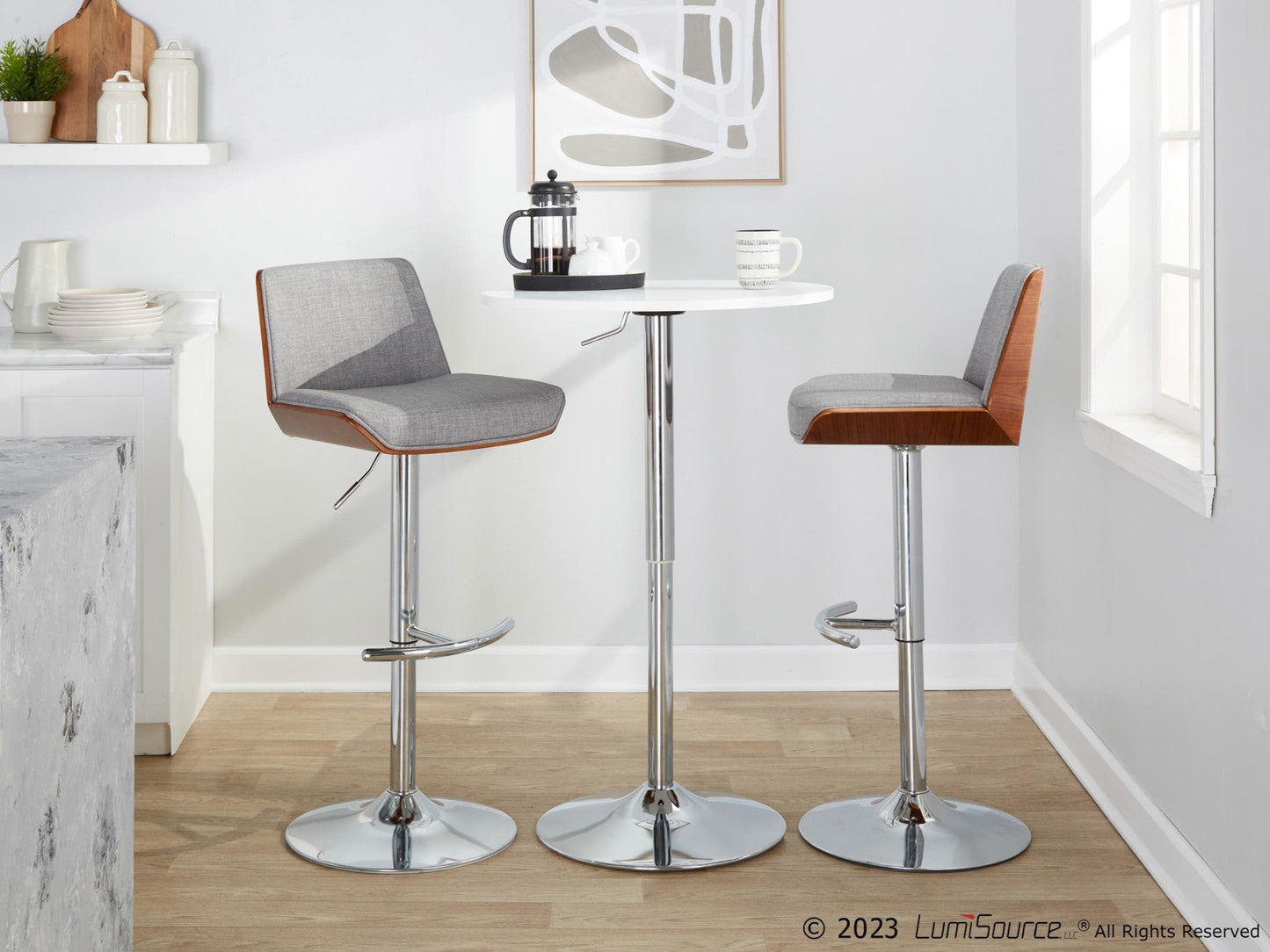 Majestic Office Furniture Adjustable Barstool - Set of 2