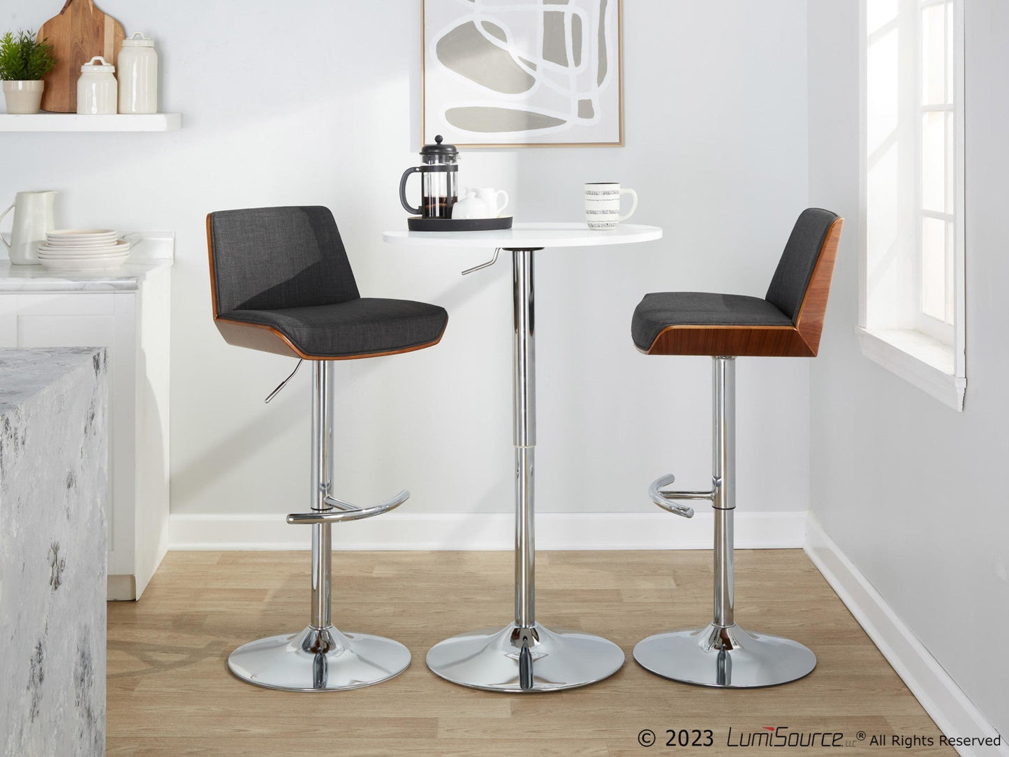 Majestic Office Furniture Adjustable Barstool - Set of 2