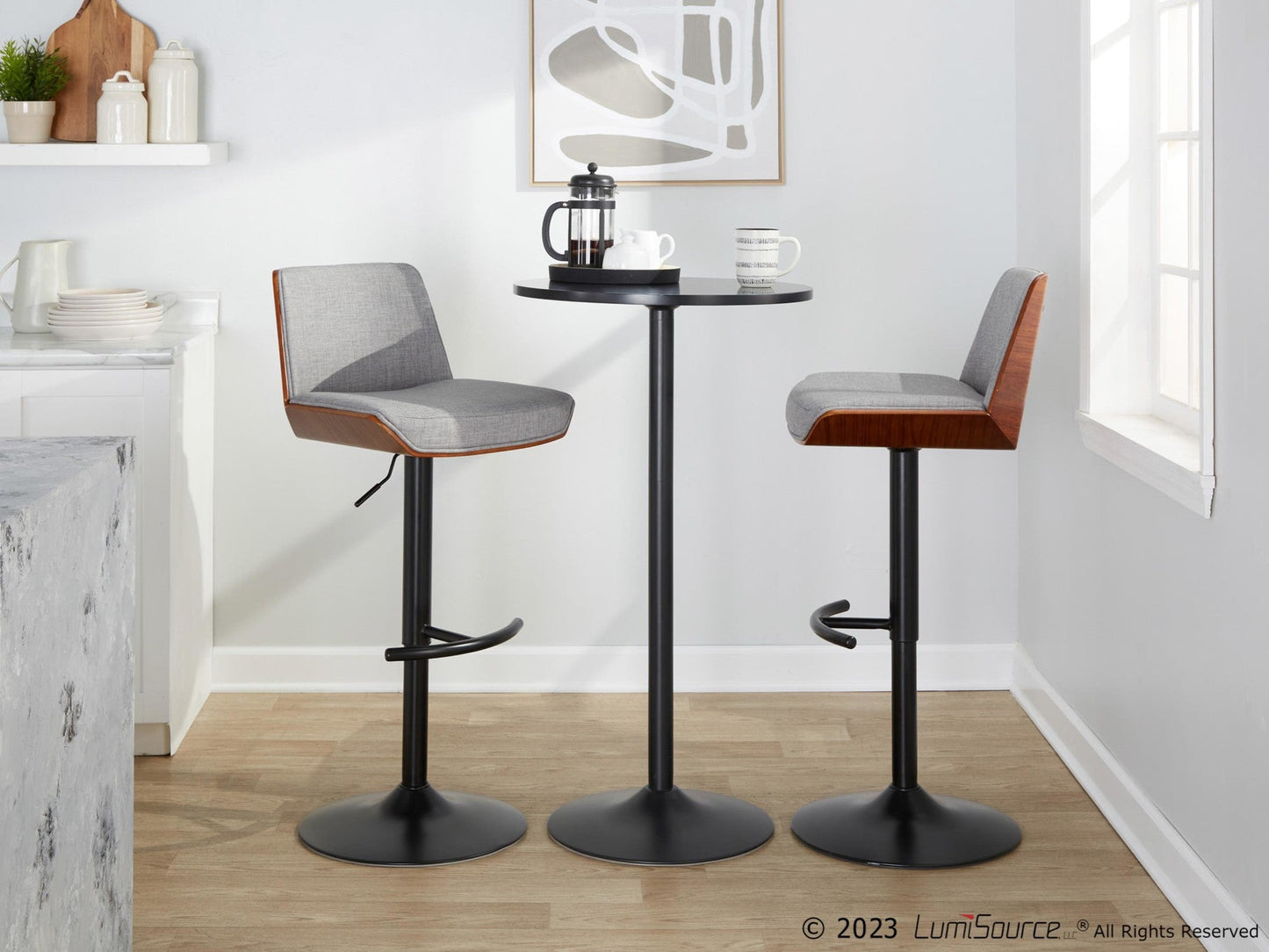 Majestic Office Furniture Adjustable Barstool - Set of 2