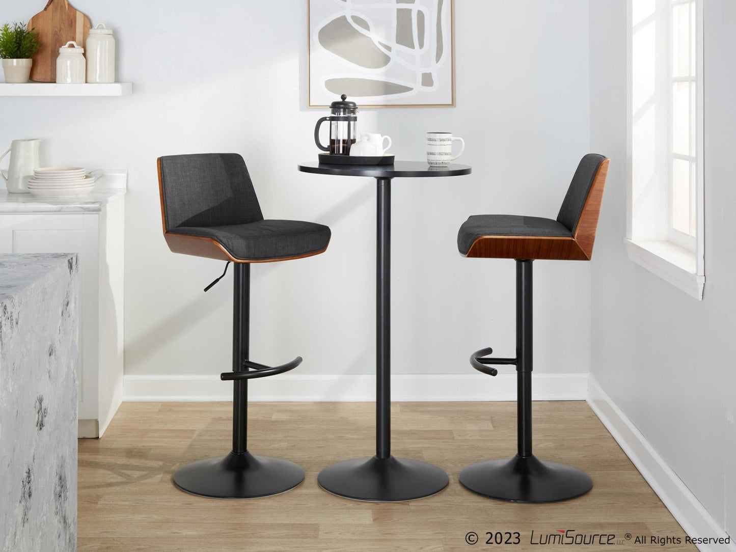Majestic Office Furniture Adjustable Barstool - Set of 2
