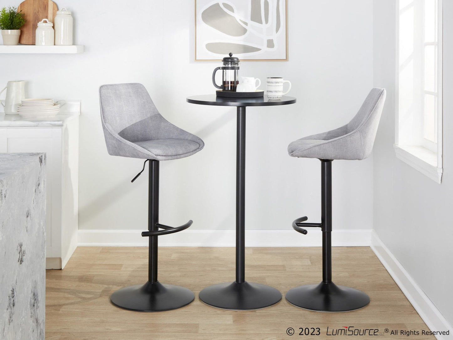 Majestic Office Furniture Adjustable Barstool - Set of 2