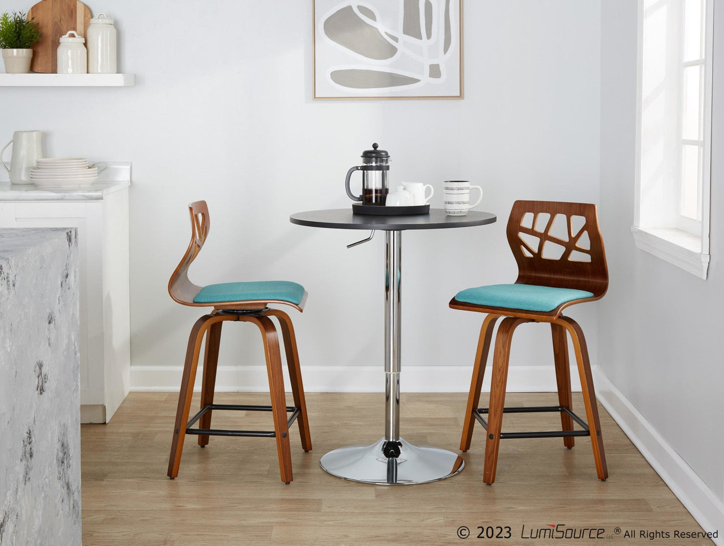 Majestic Office Furniture 24" Fixed-Height Counter Stool - Set of 2