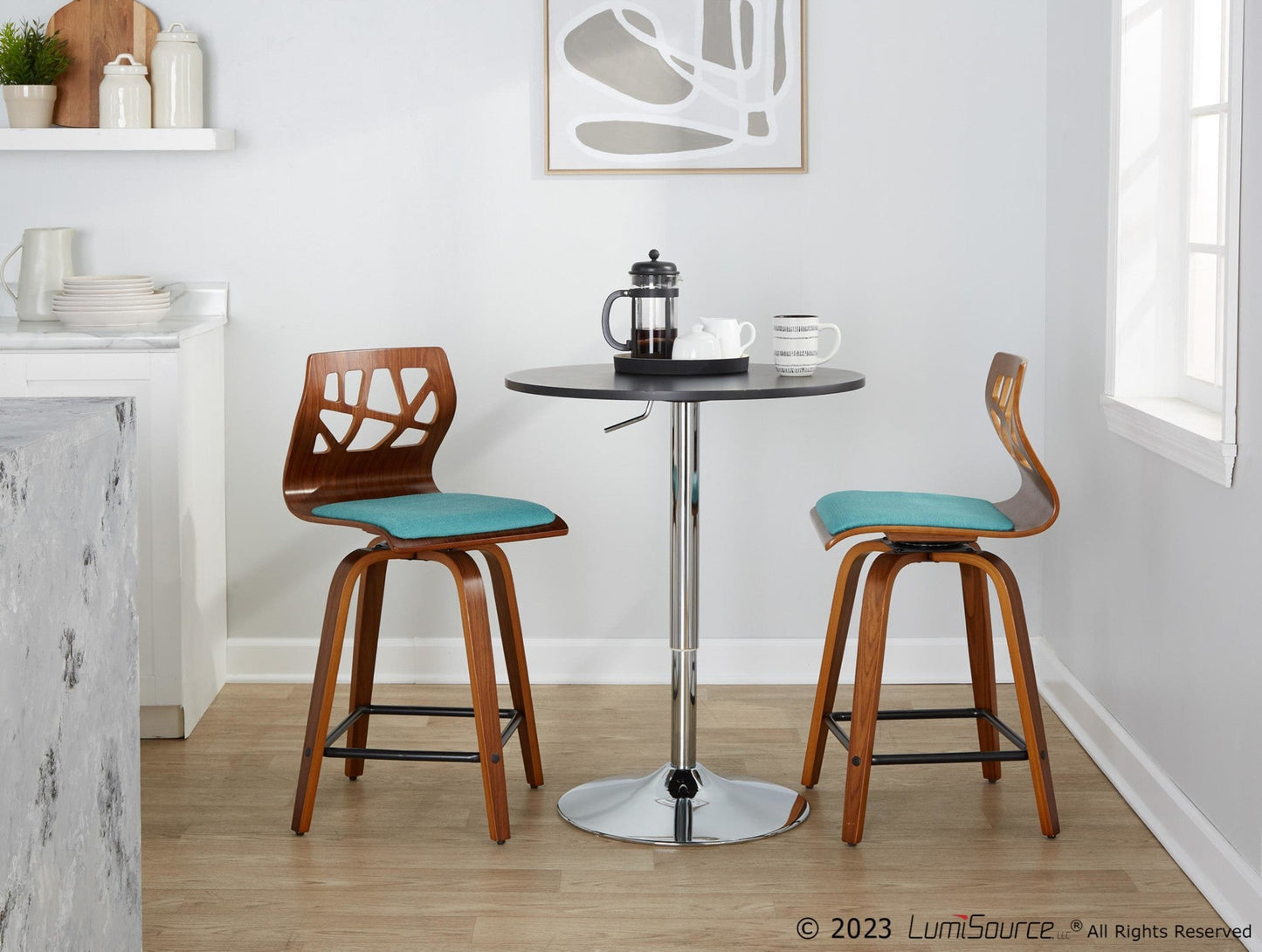 Majestic Office Furniture 24" Fixed-Height Counter Stool - Set of 2