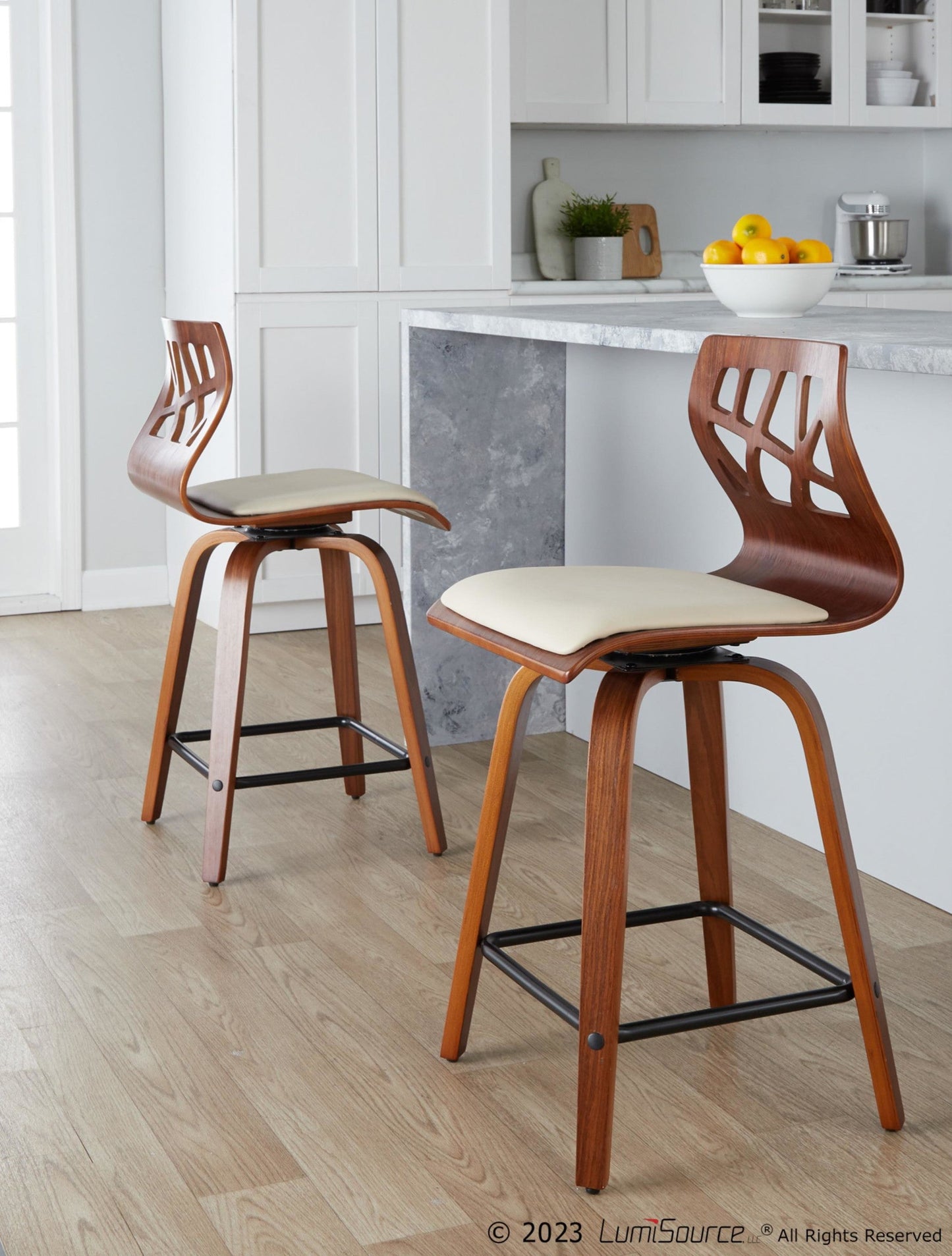 Majestic Office Furniture 24" Fixed-Height Counter Stool - Set of 2