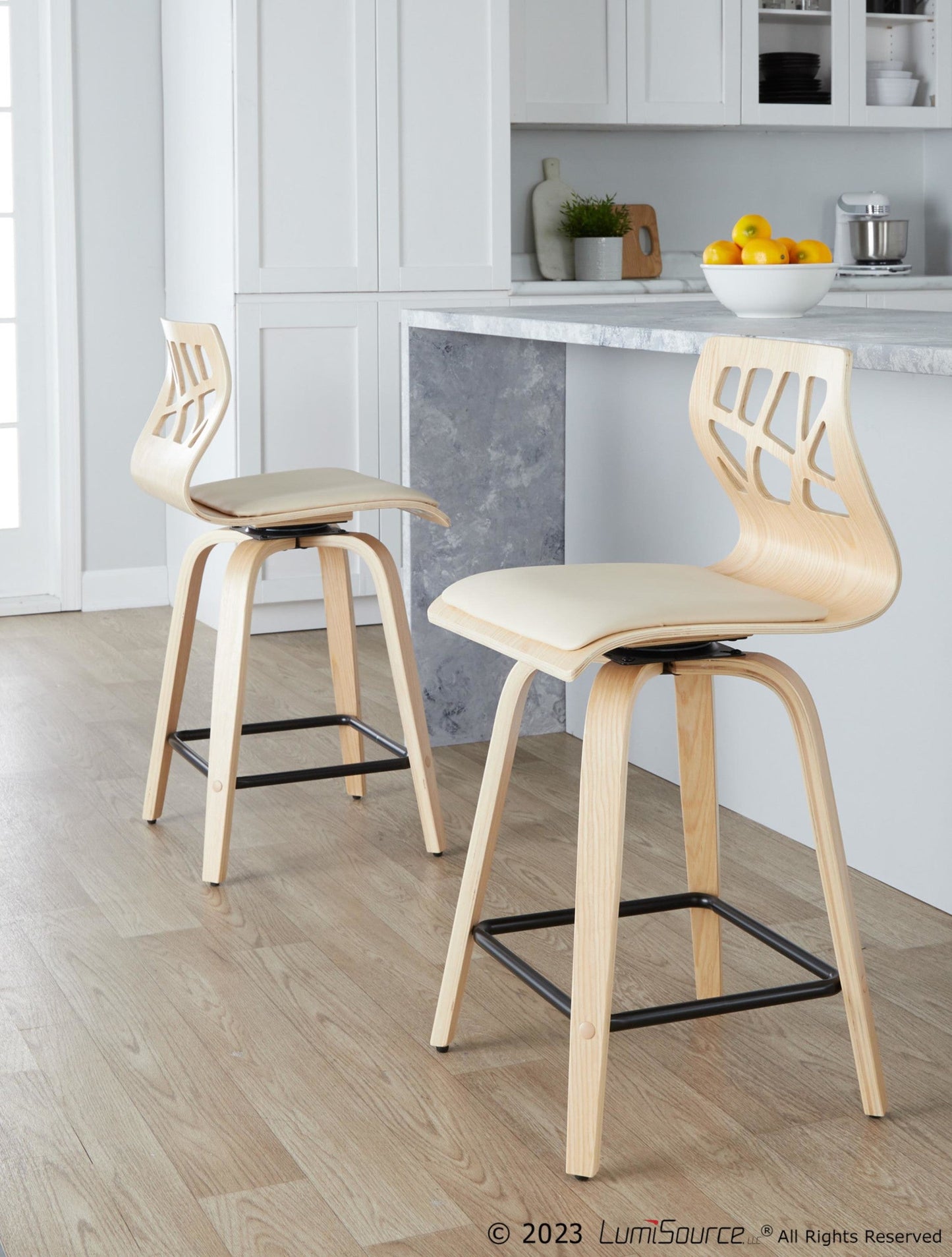 Majestic Office Furniture 24" Fixed-Height Counter Stool - Set of 2
