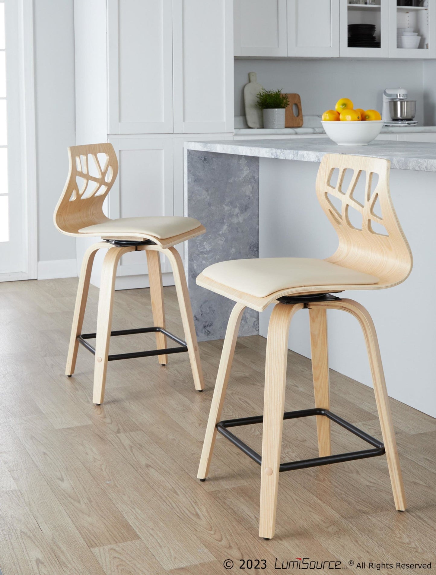 Majestic Office Furniture 24" Fixed-Height Counter Stool - Set of 2