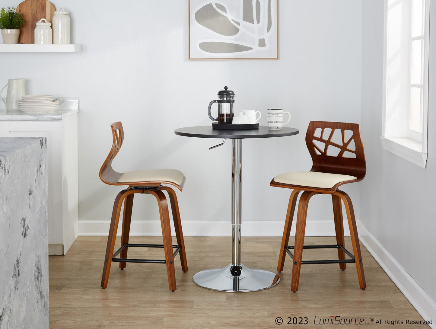 Majestic Office Furniture 24" Fixed-Height Counter Stool - Set of 2