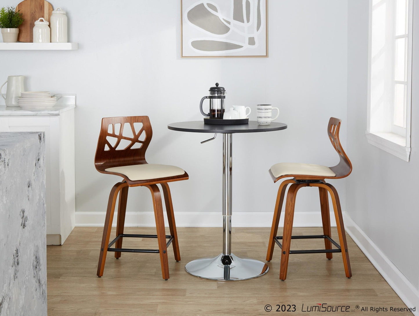 Majestic Office Furniture 24" Fixed-Height Counter Stool - Set of 2