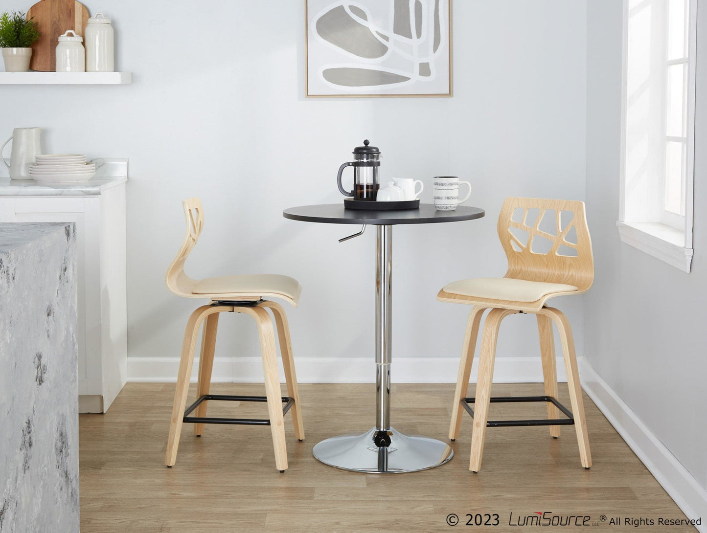 Majestic Office Furniture 24" Fixed-Height Counter Stool - Set of 2