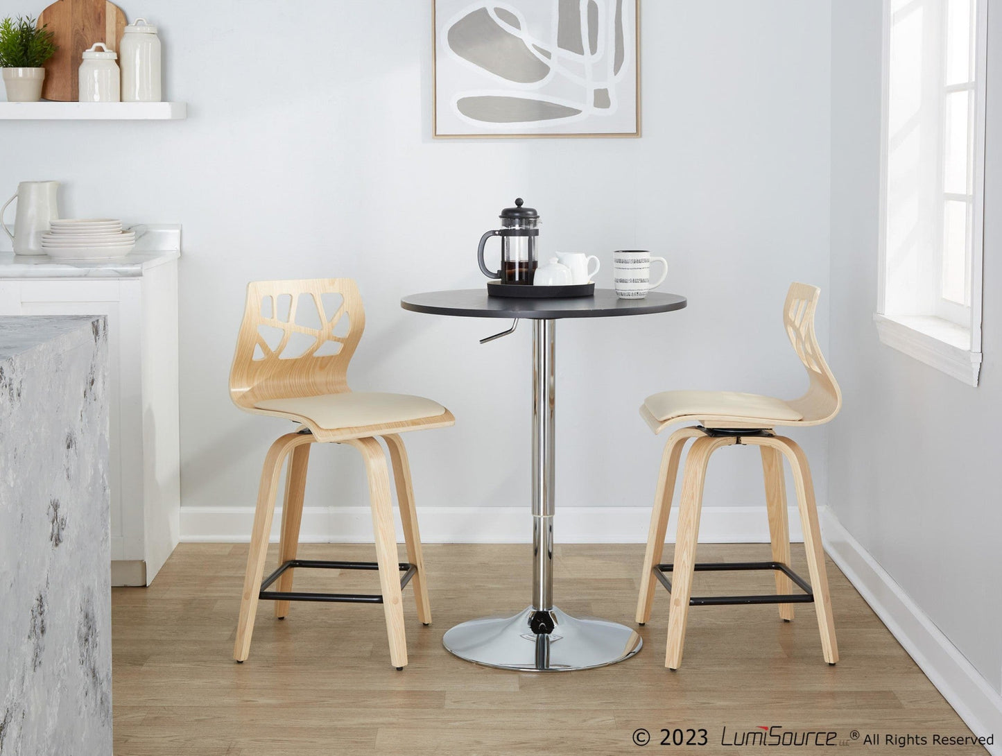 Majestic Office Furniture 24" Fixed-Height Counter Stool - Set of 2