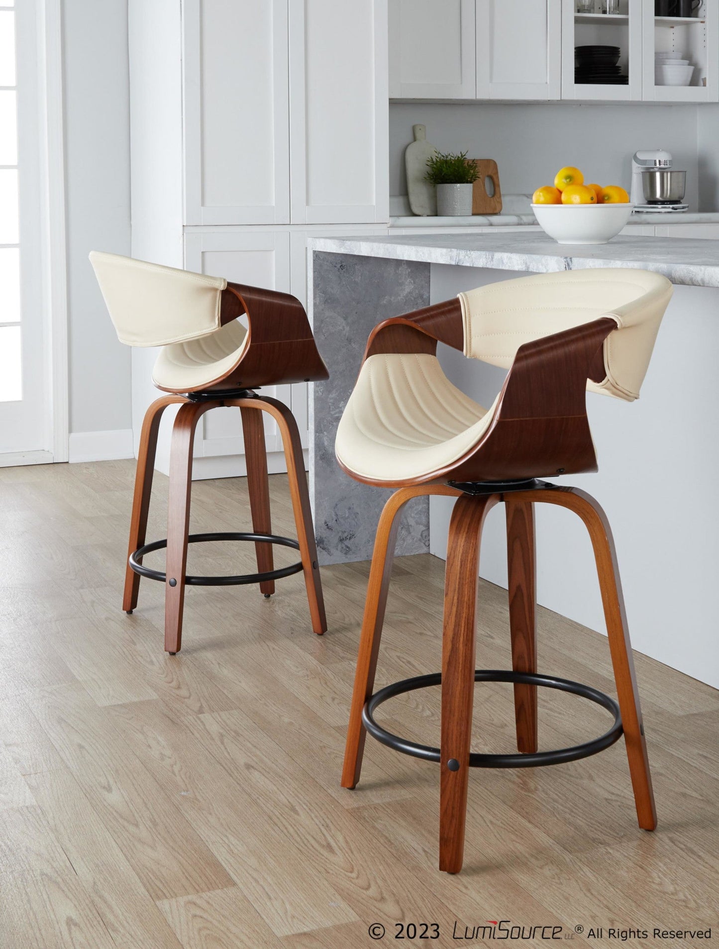 Majestic Office Furniture 24" Fixed-Height Counter Stool - Set of 2