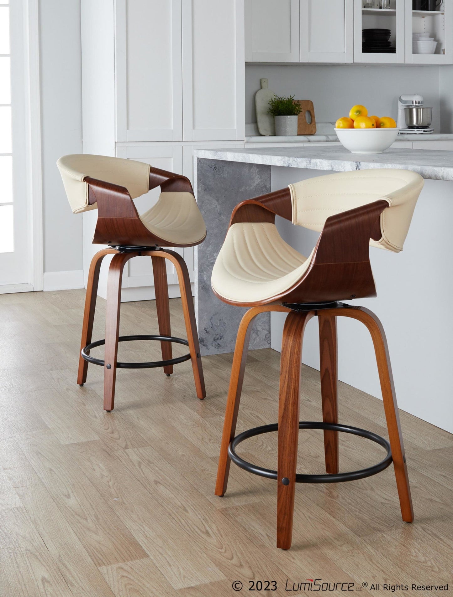 Majestic Office Furniture 24" Fixed-Height Counter Stool - Set of 2