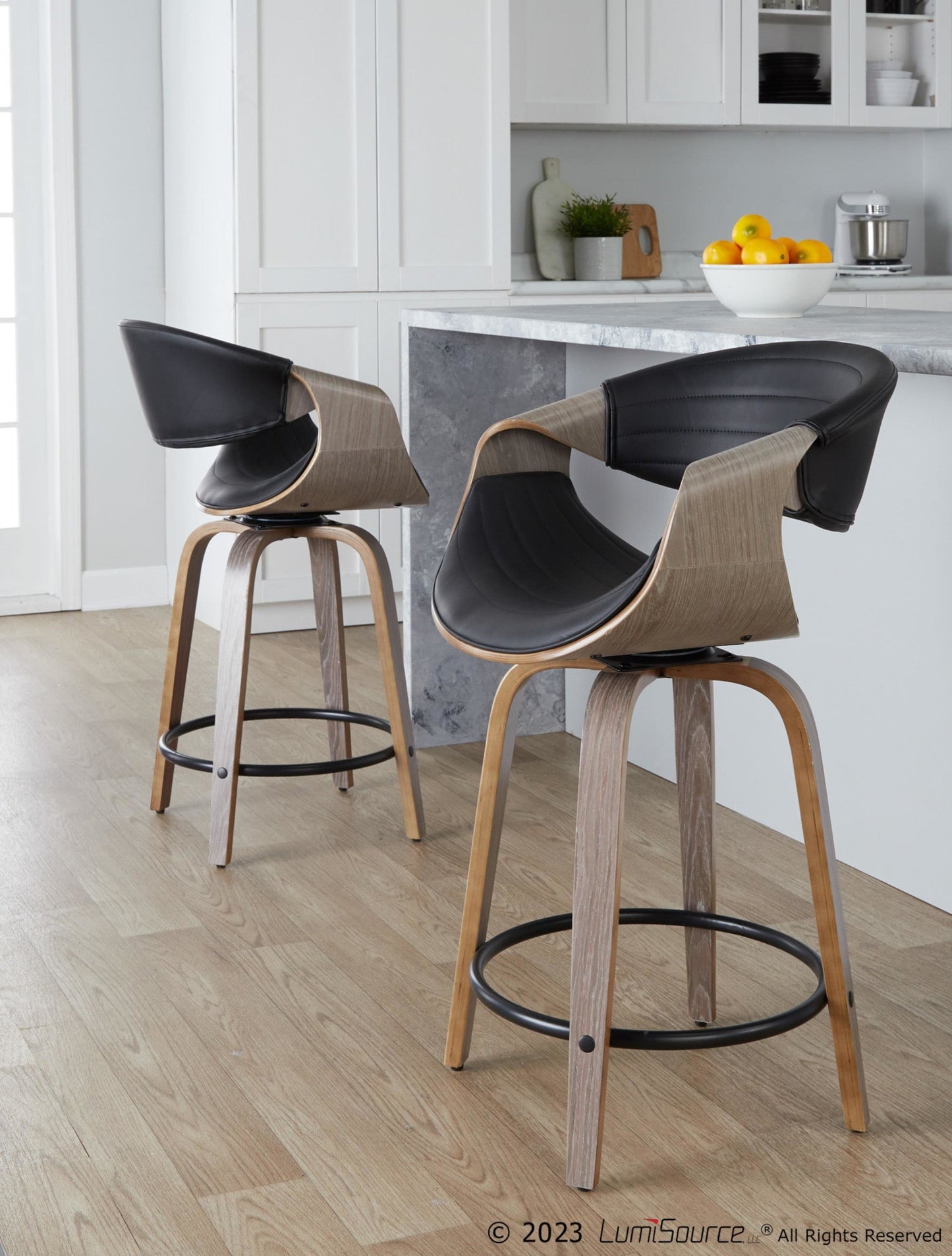 Majestic Office Furniture 24" Fixed-Height Counter Stool - Set of 2