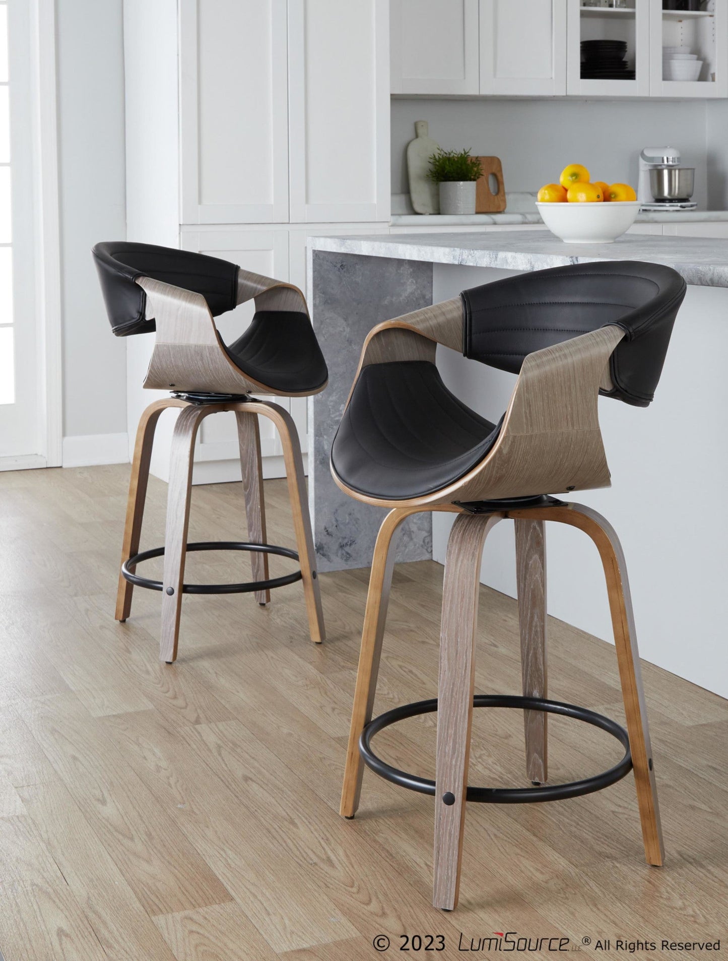 Majestic Office Furniture 24" Fixed-Height Counter Stool - Set of 2