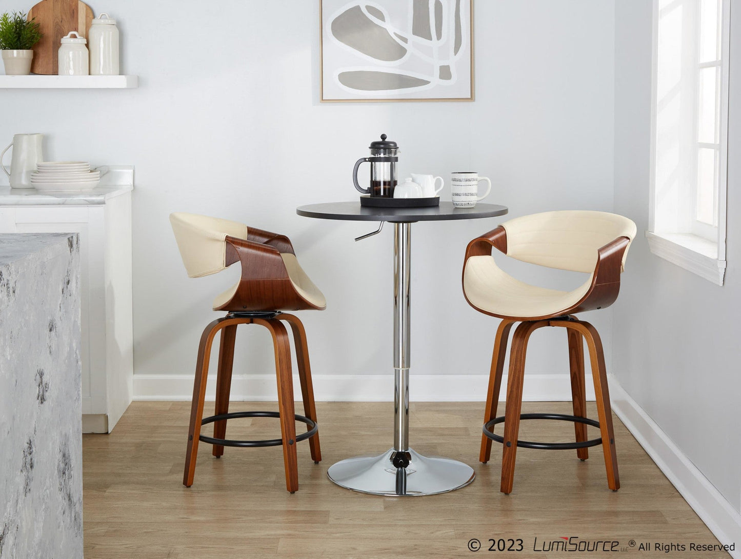Majestic Office Furniture 24" Fixed-Height Counter Stool - Set of 2