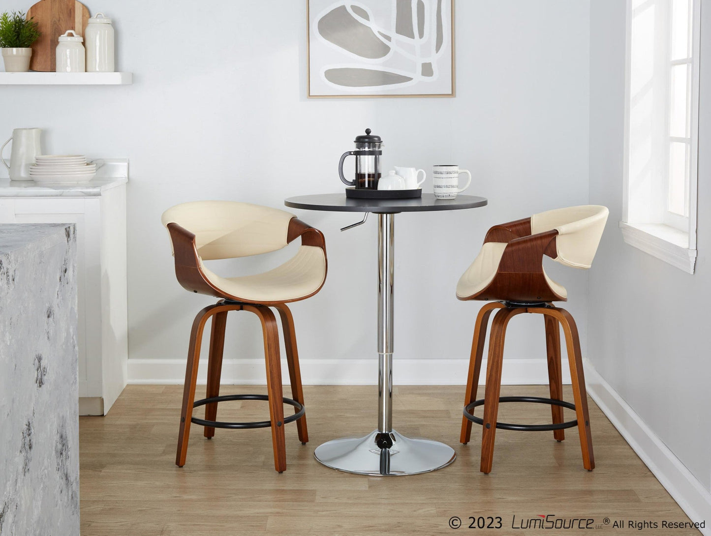 Majestic Office Furniture 24" Fixed-Height Counter Stool - Set of 2