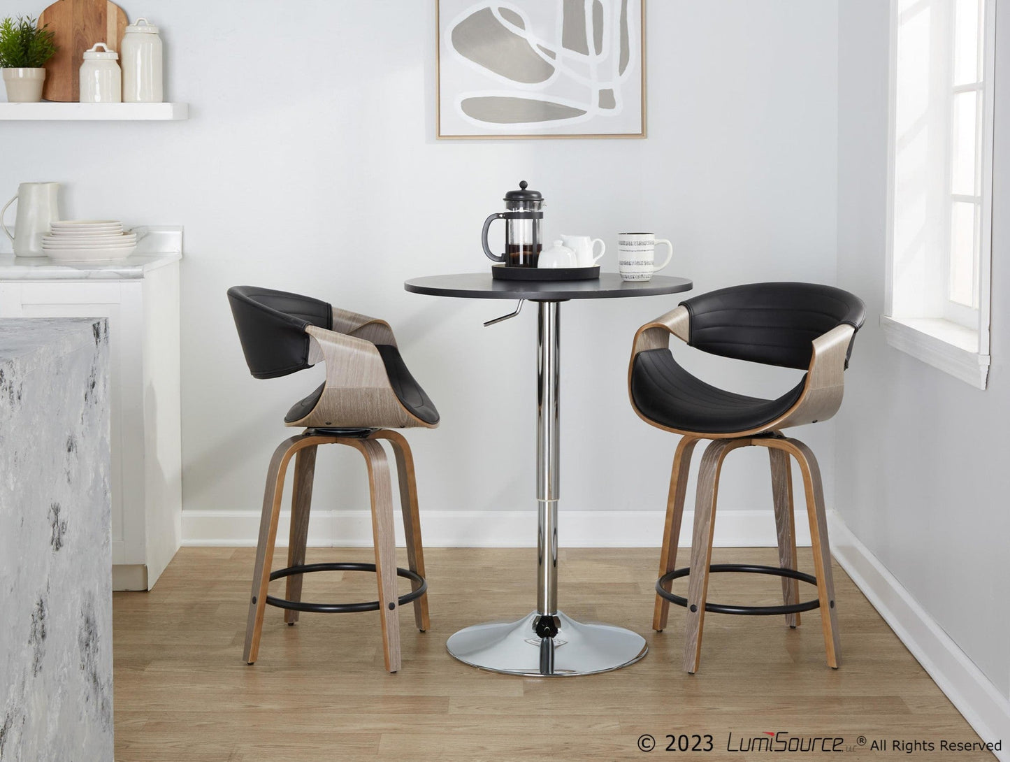 Majestic Office Furniture 24" Fixed-Height Counter Stool - Set of 2