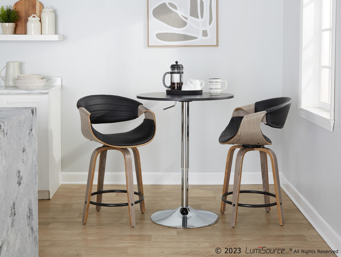 Majestic Office Furniture 24" Fixed-Height Counter Stool - Set of 2