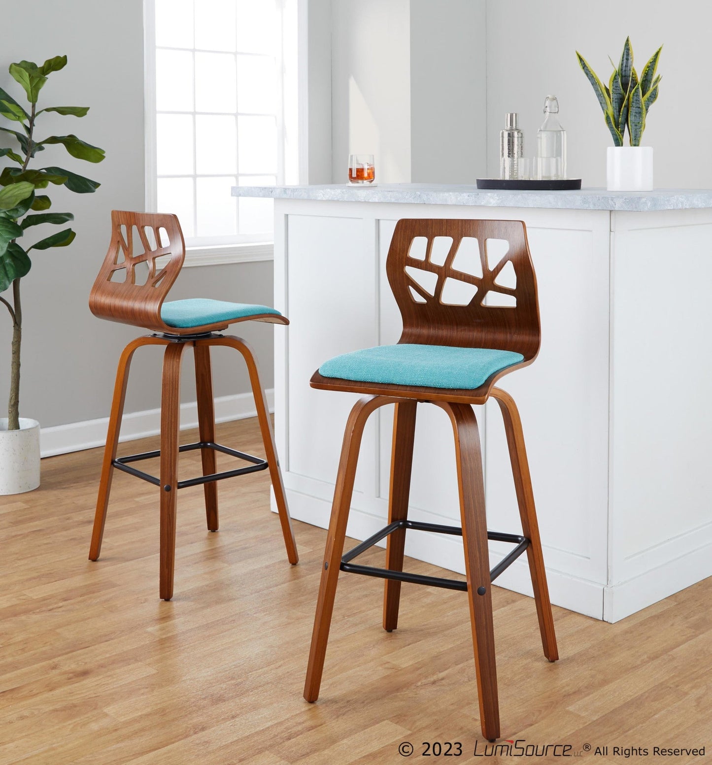 Majestic Office Furniture 30" Fixed-Height Barstool - Set of 2