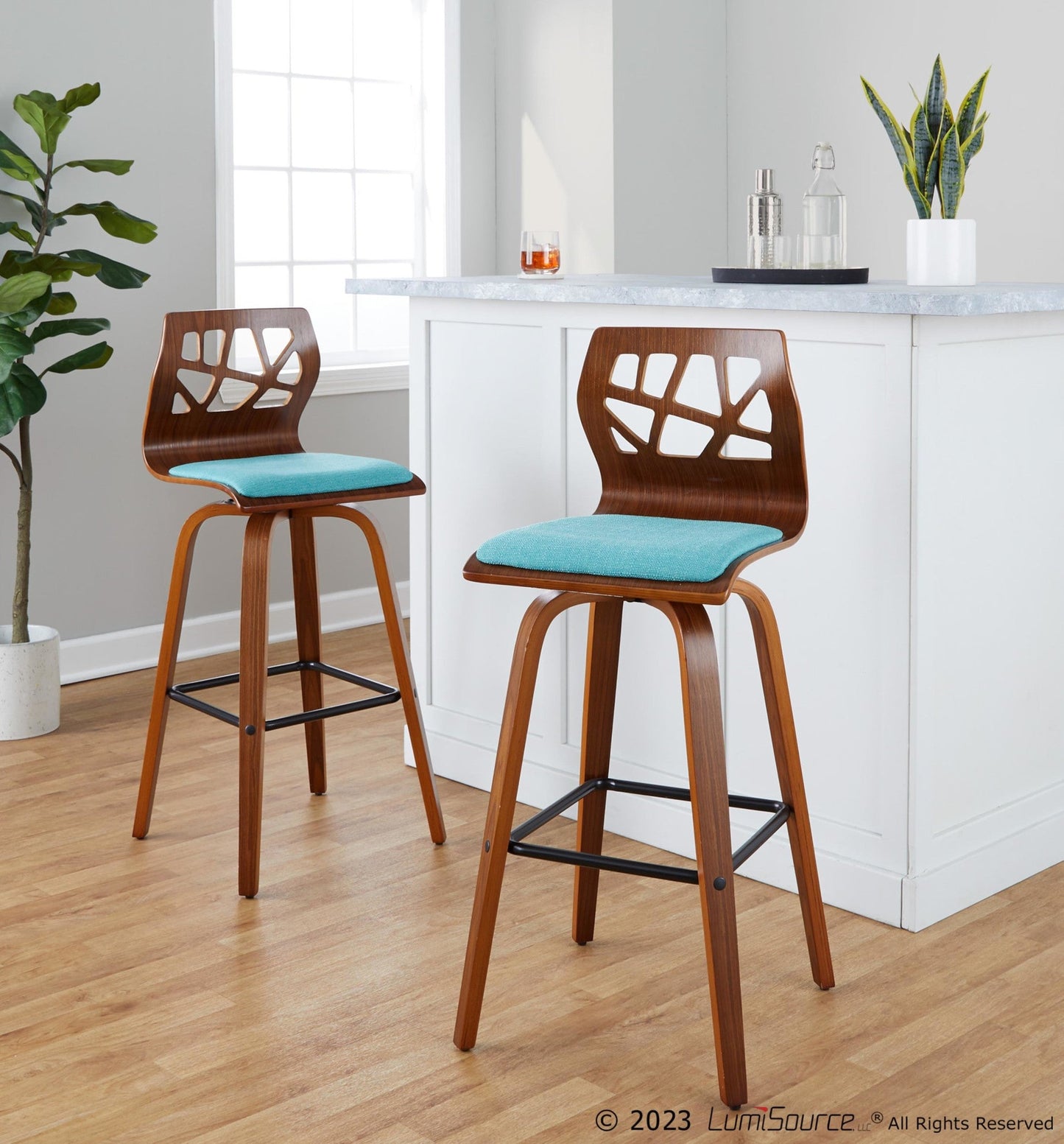 Majestic Office Furniture 30" Fixed-Height Barstool - Set of 2