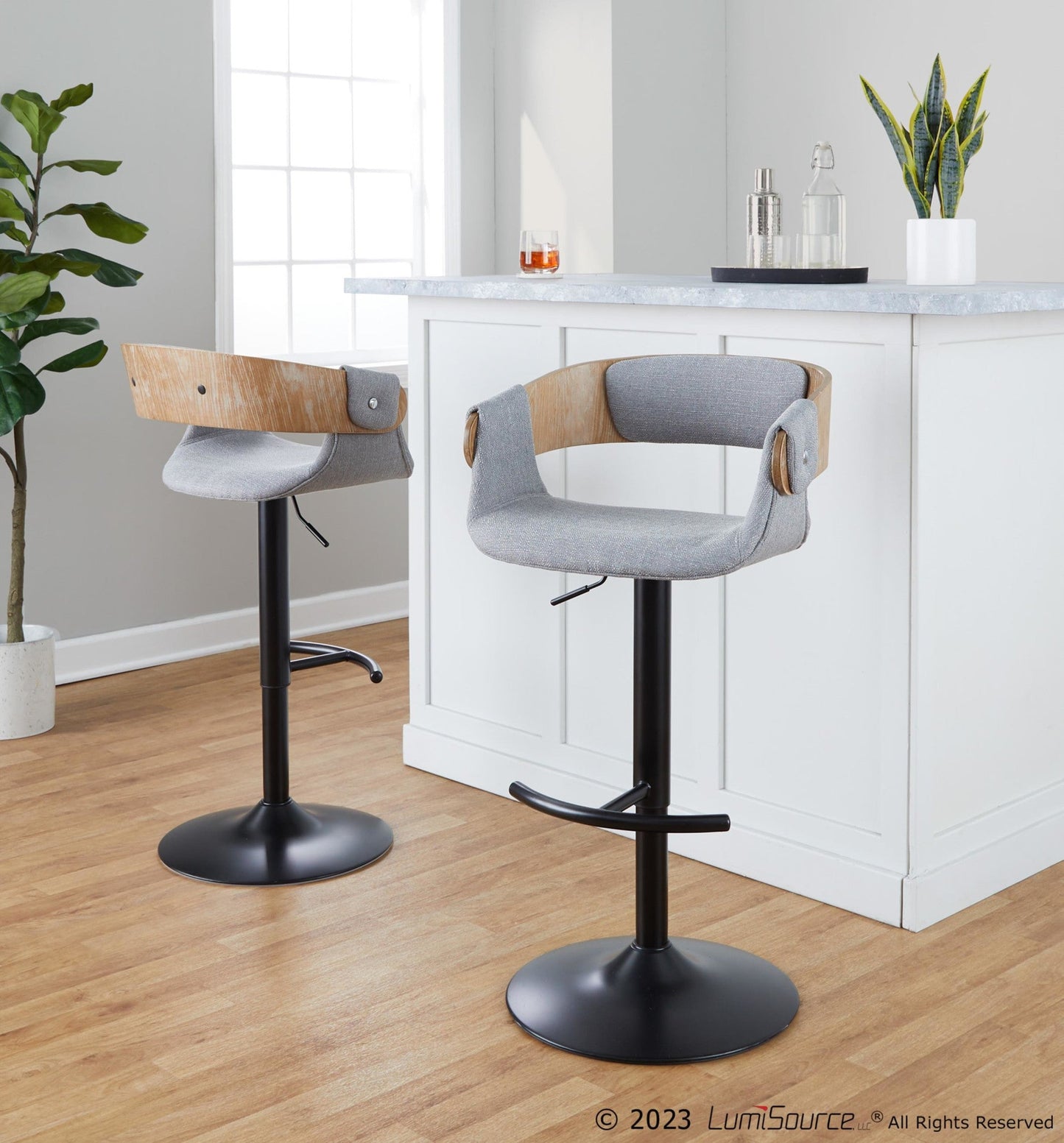 Majestic Office Furniture Adjustable Barstool - Set of 2