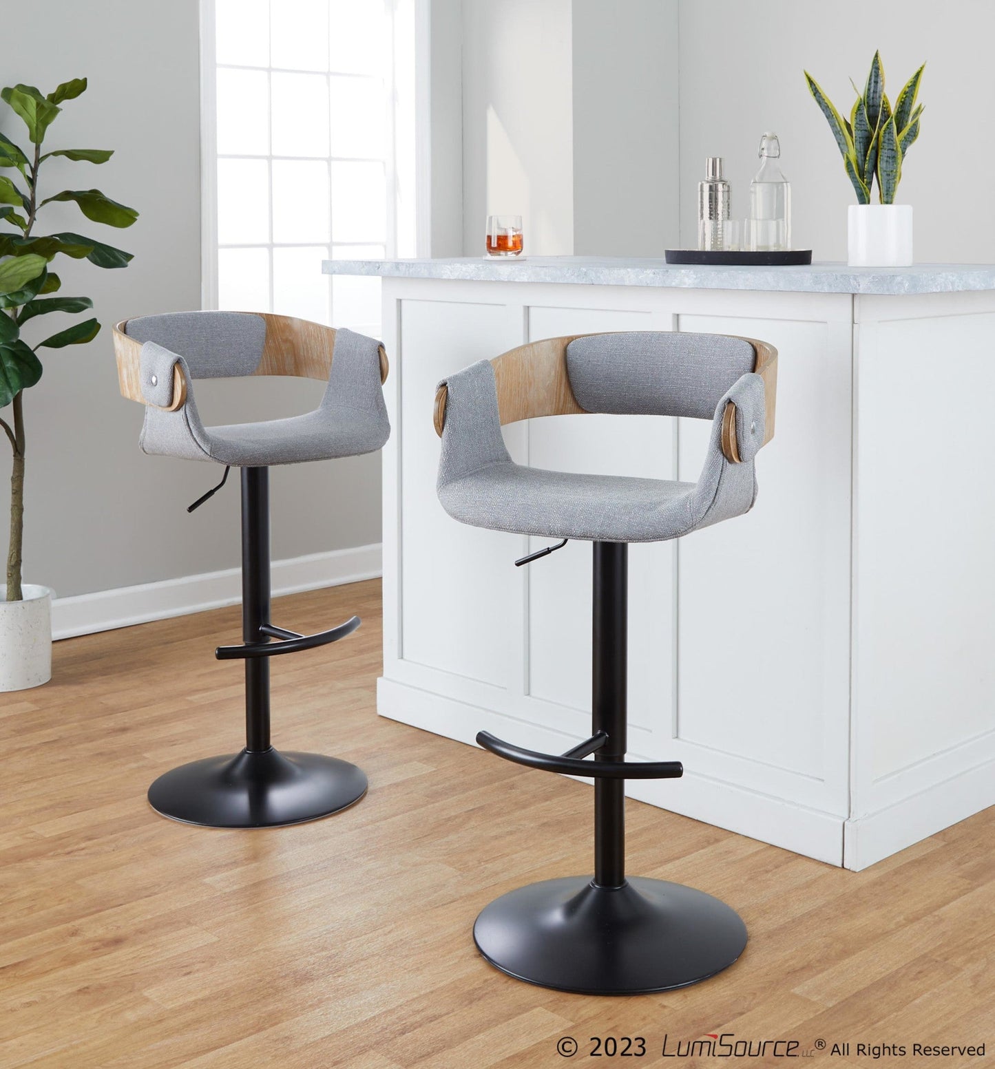 Majestic Office Furniture Adjustable Barstool - Set of 2