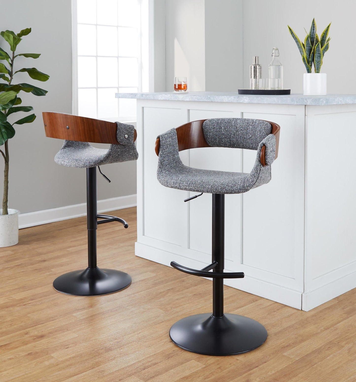 Majestic Office Furniture Adjustable Barstool - Set of 2