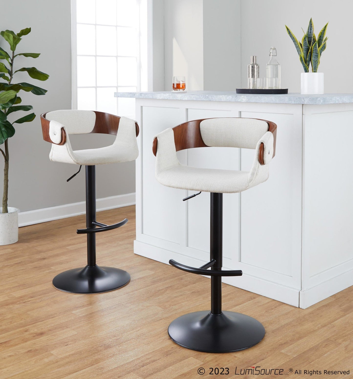 Majestic Office Furniture Adjustable Barstool - Set of 2